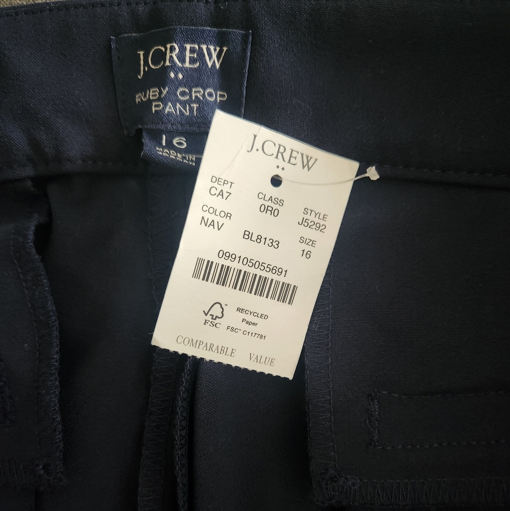 J. Crew Slim Cropped Ruby Pant in Stretch Twill - Picture 4 of 5